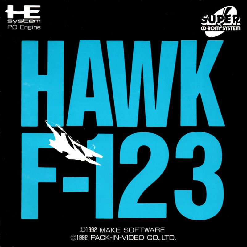 Hawk F-123 box art for PC Engine CD